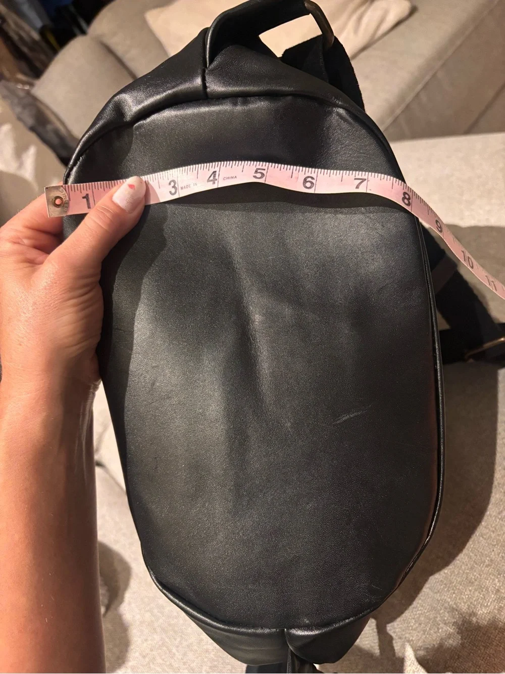 NEW Black Leather Modern Rugged Book Bag 🖤